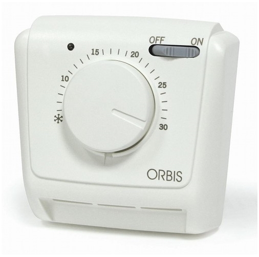 Терморегулятор ORBIS CLIMA MLI с кнопкой включения (10 А, накладной), для обогревателей, для электрических и газовых котлов - фото 5019